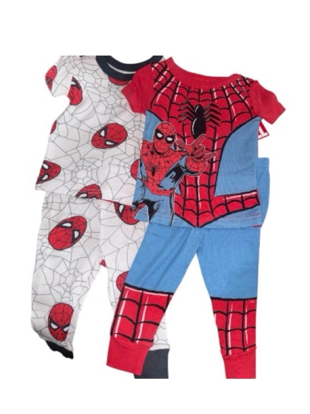 Spiderman Suit & Spider-Man Head Kids Pajama Set Size 12 Months